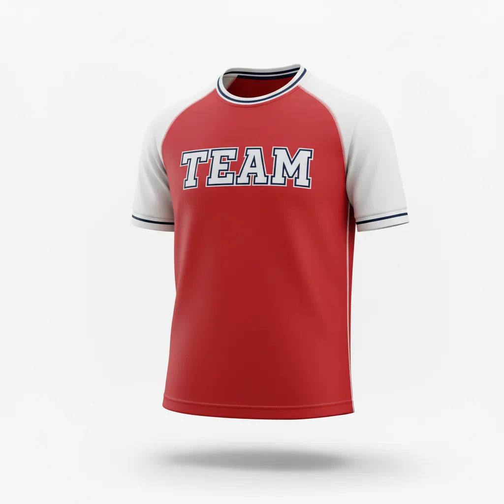 Custom Rugby Practice Jersey - Red, White, Navy - Athletic - Front View - Kinexa Sportswear