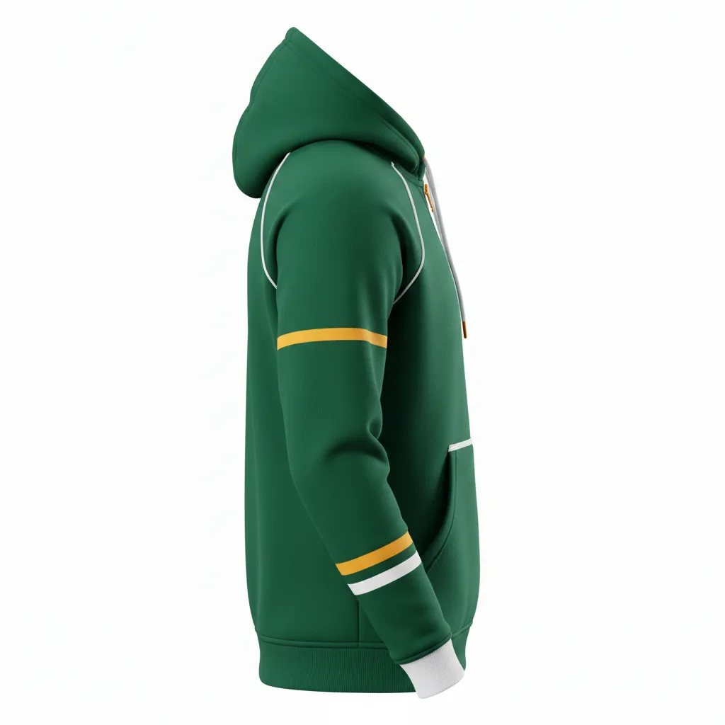 Custom Rugby Pullover Hoodies - Side View - KINEXA