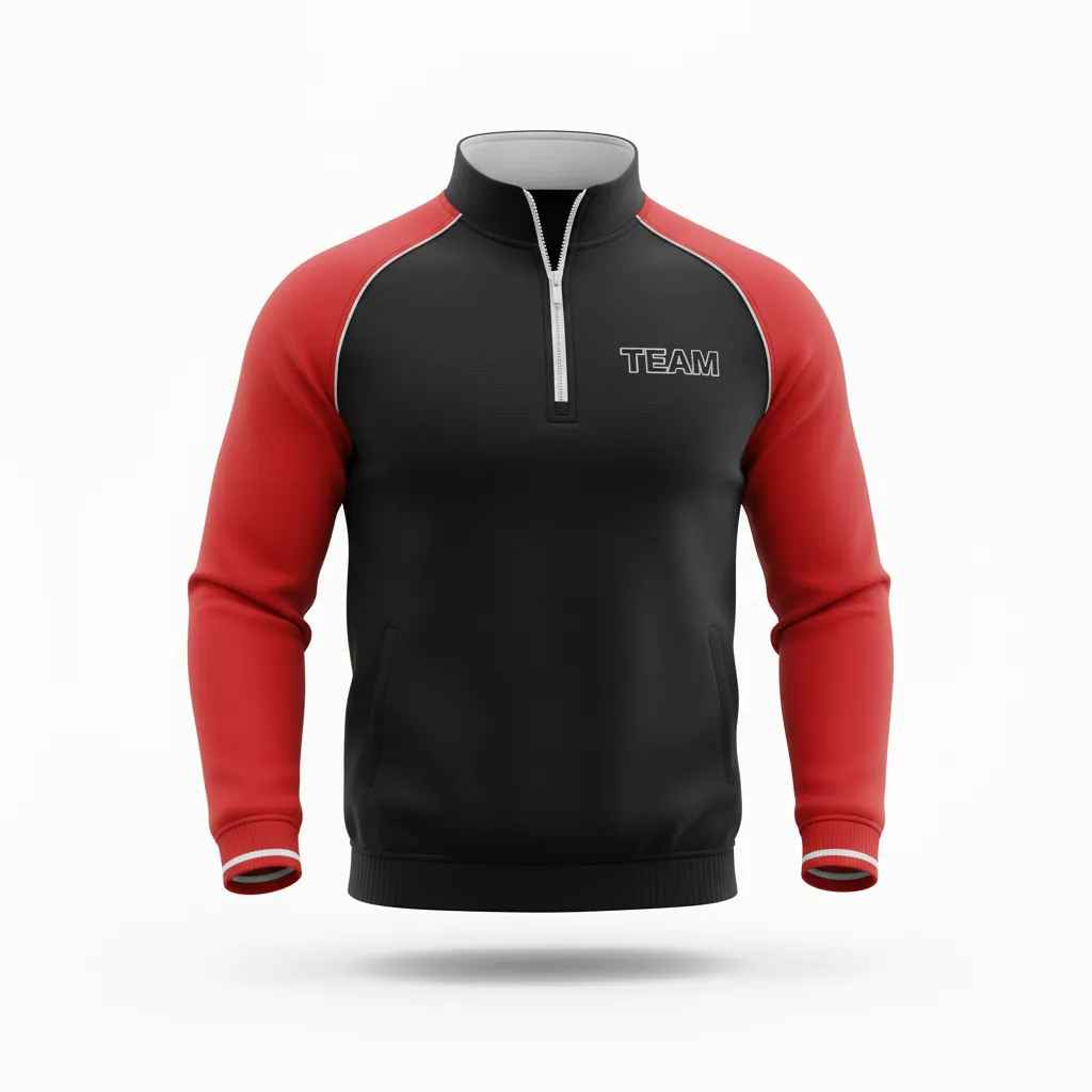 Custom Rugby Quarter Zipper Pullover - Silver, White - All Blacks - Front View - Kinexa Sportswear