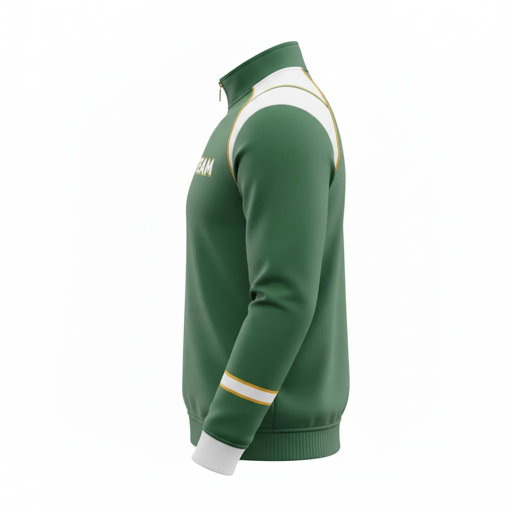 Custom Rugby Quarter Zip Pullovers - Side View - KINEXA