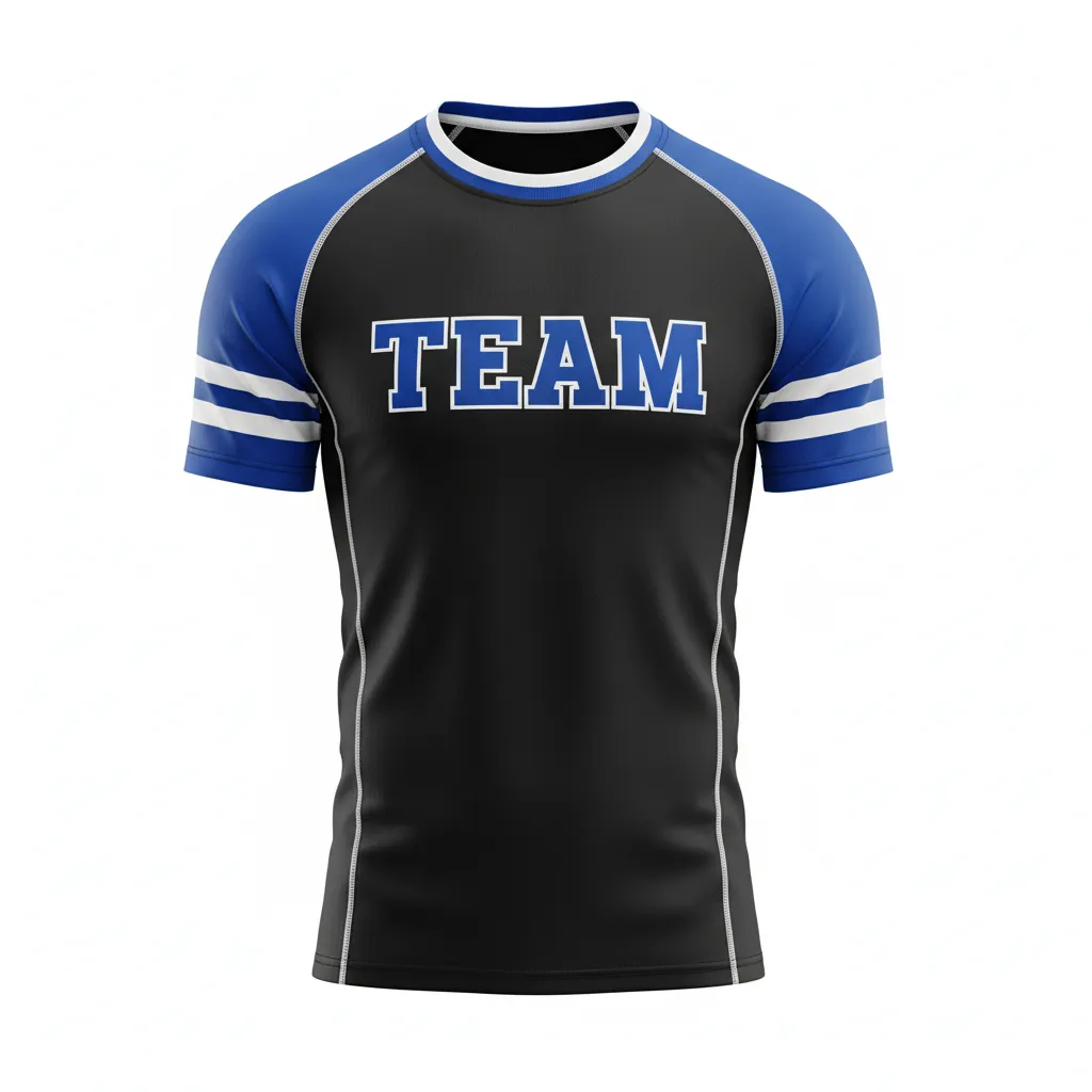 Custom Rugby Round Neck Classic Jersey - Blue, White - All Blacks Royal - Front View - Kinexa Sportswear