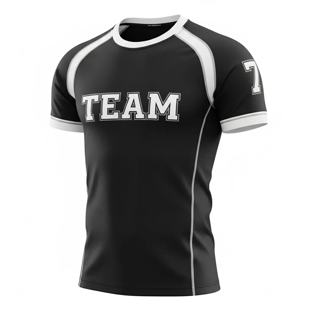 Custom Rugby Round Neck Classic Jersey - White, Silver - All Blacks - Front View - Kinexa Sportswear