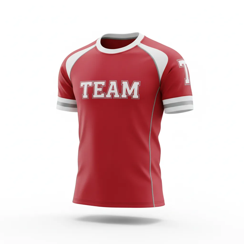 Custom Rugby Round Neck Classic Jersey - White, Silver - Cardinal - Front View - Kinexa Sportswear