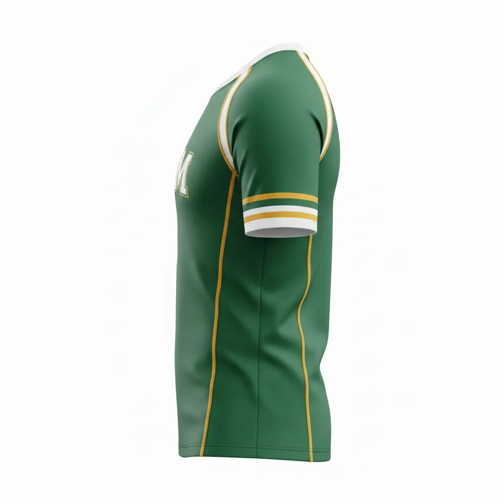 Custom Rugby Round Neck Classic Jerseys - Side View - KINEXA