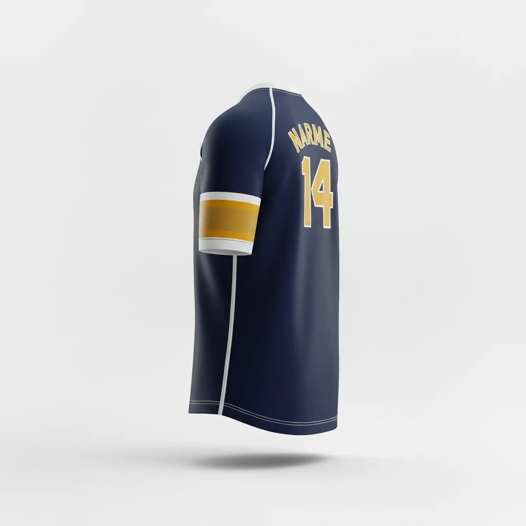 Custom Rugby Short Sleeve T Shirt - Gold, White - All Blacks Vegas - Back View - Kinexa Sportswear