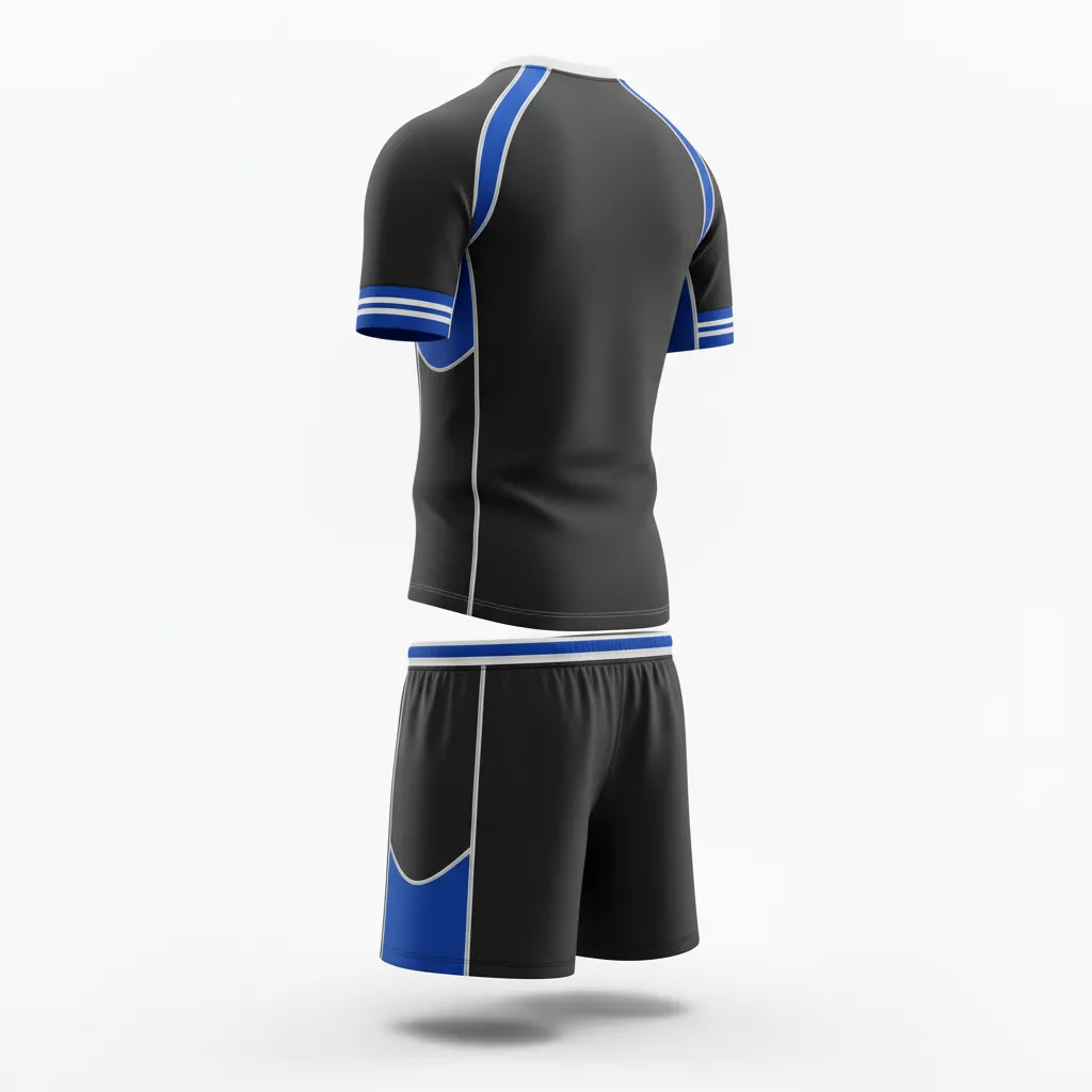 Custom Rugby Standard Rugby Uniforms - Blue, White - All Blacks Royal - Back View - Kinexa Sportswear