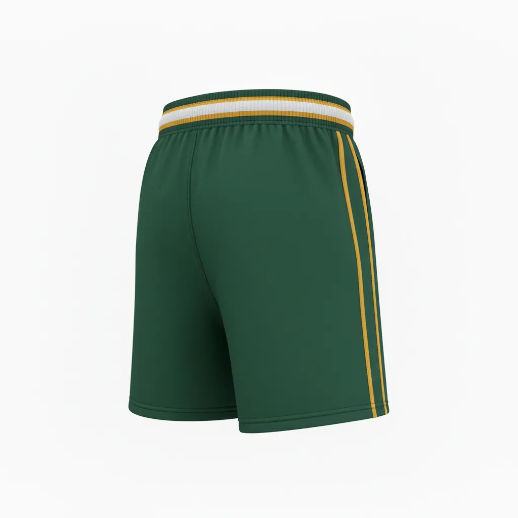 Custom Rugby Striped Band Shorts - Back View - KINEXA