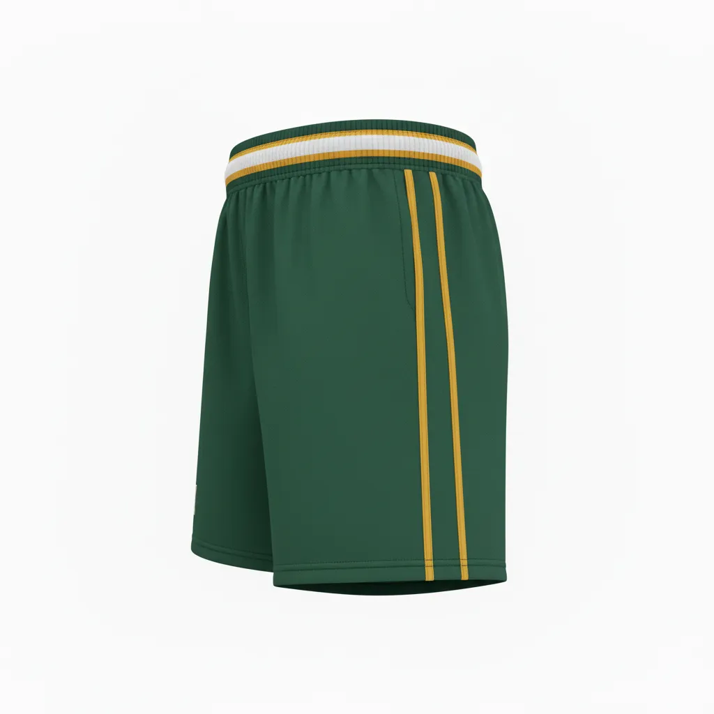 Custom Rugby Striped Band Shorts - Side View - KINEXA