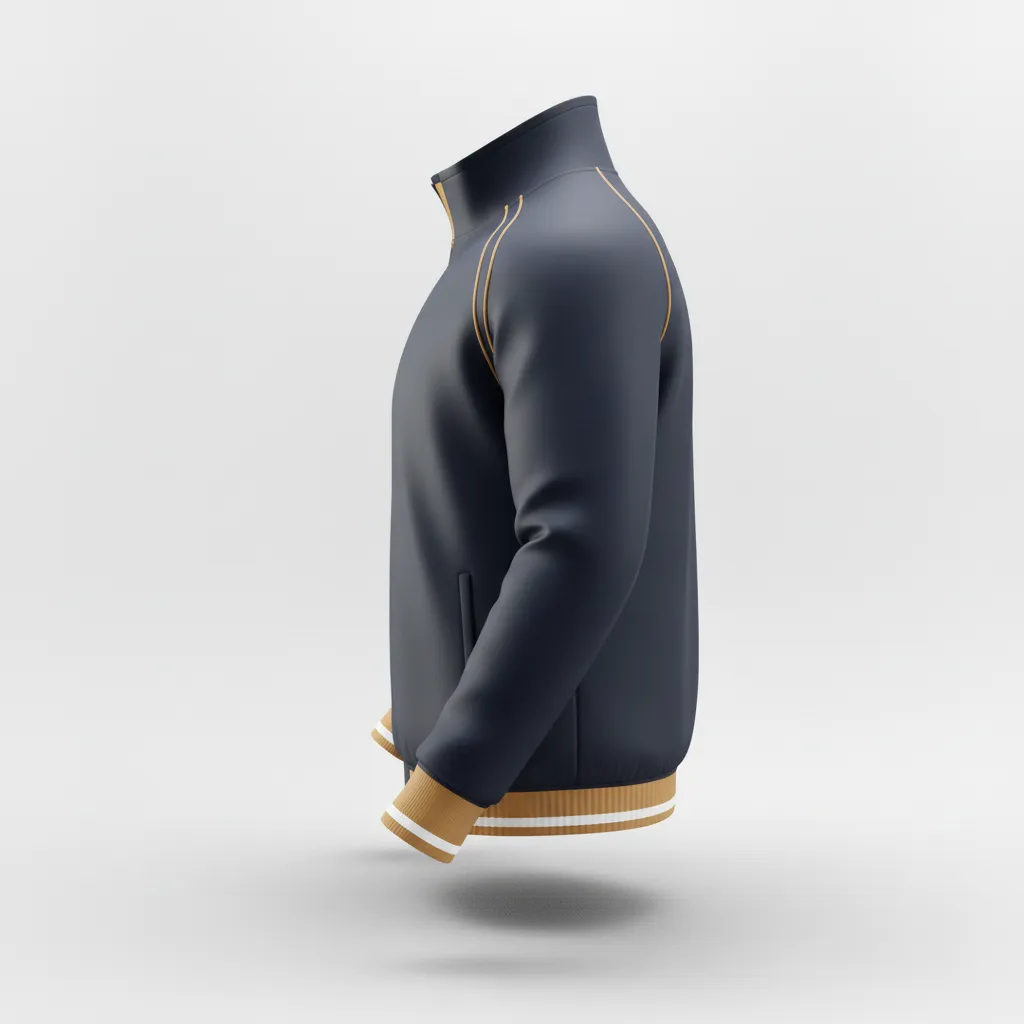 Custom Rugby Track Jacket - Gold, White - All Blacks Vegas - Back View - Kinexa Sportswear