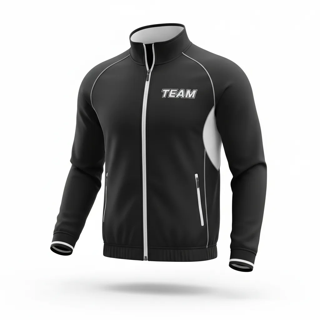 Custom Rugby Track Jacket - White, Silver - All Blacks - Front View - Kinexa Sportswear