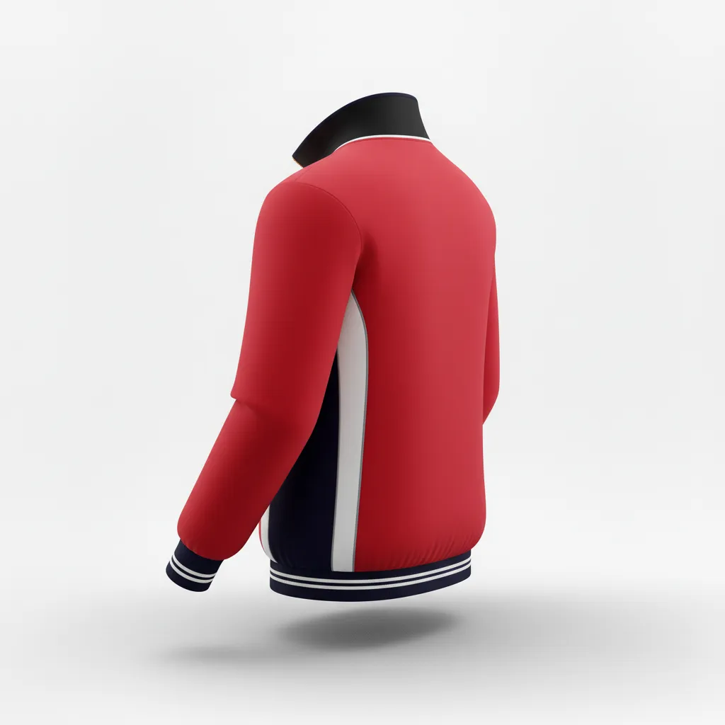 Custom Rugby Track Jacket - Burgundy, Gold, White - Vegas - Back View - Kinexa Sportswear