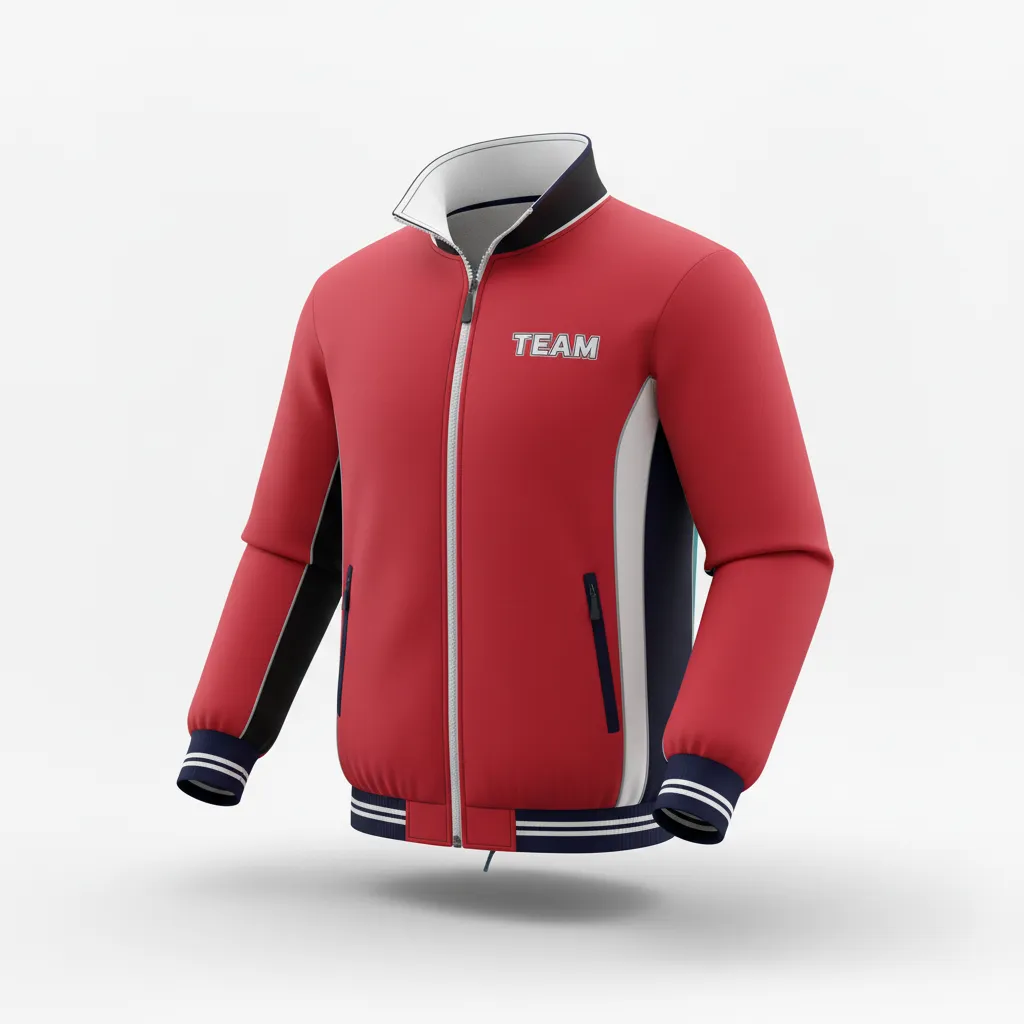 Custom Rugby Track Jacket - White, Silver - Cardinal - Front View - Kinexa Sportswear