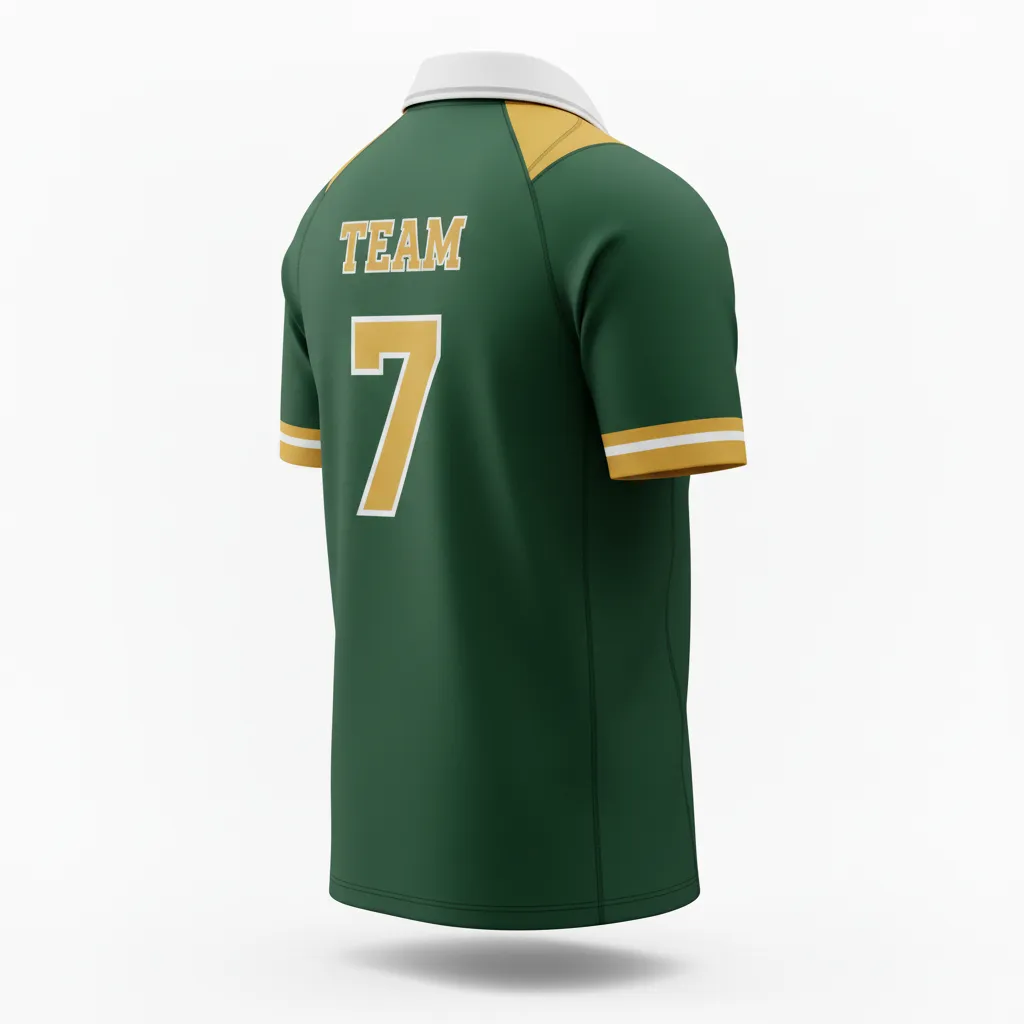 Custom Rugby Traditional 2-Button Collar Jerseys - Back View - KINEXA