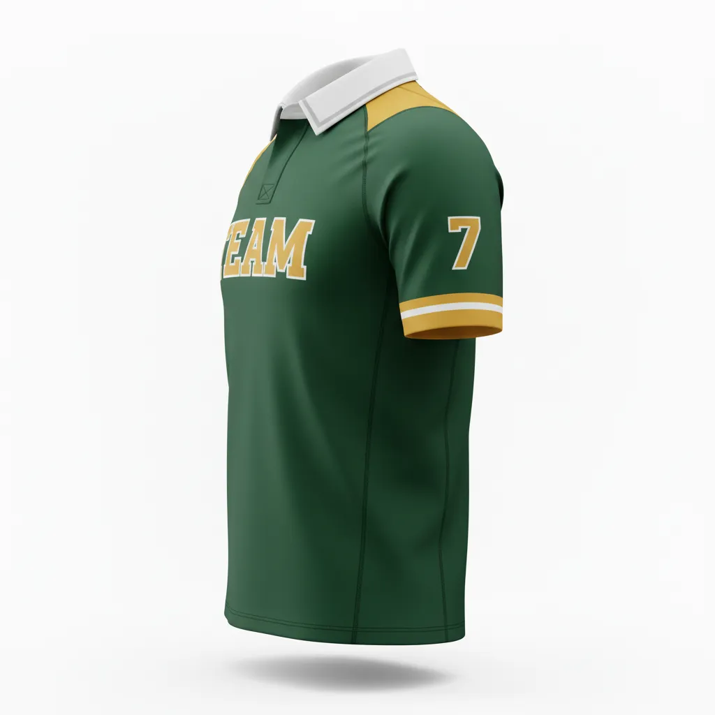 Custom Rugby Traditional 2-Button Collar Jerseys - Side View - KINEXA