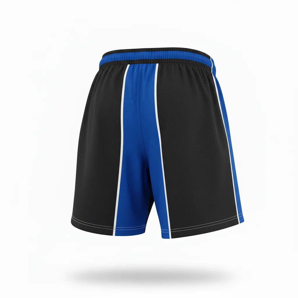 Custom Rugby Training Shorts - Blue, White - All Blacks Royal - Back View - Kinexa Sportswear