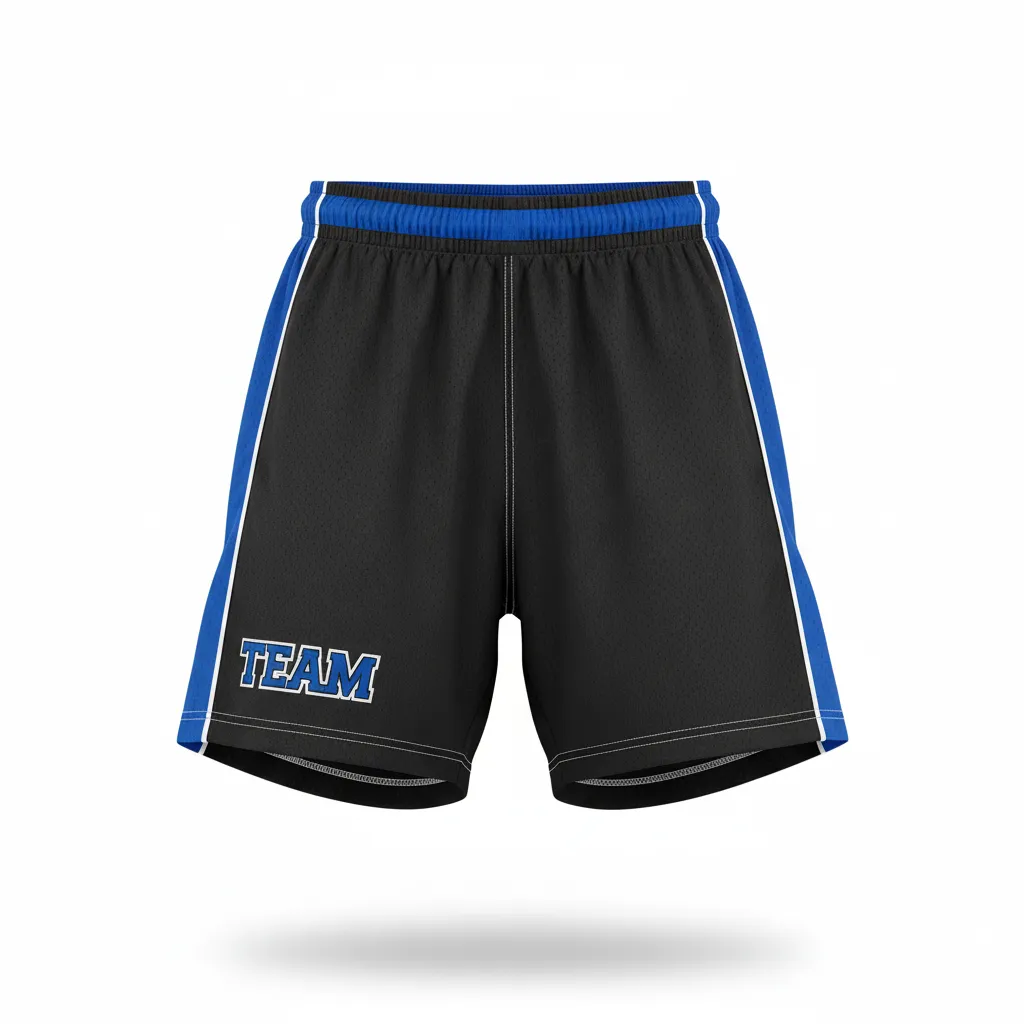 Custom Rugby Training Shorts - Blue, White - All Blacks Royal - Front View - Kinexa Sportswear