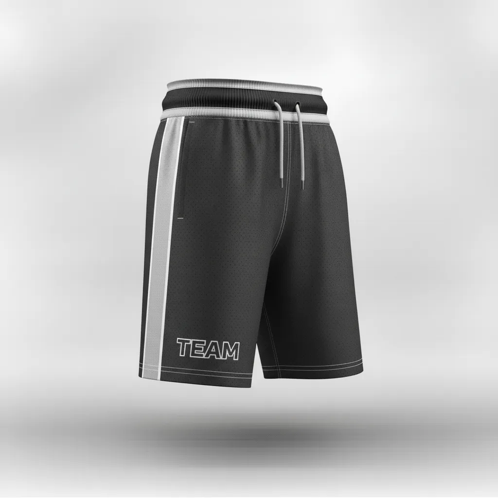 Custom Rugby Training Shorts - Silver, White - All Blacks - Front View - Kinexa Sportswear