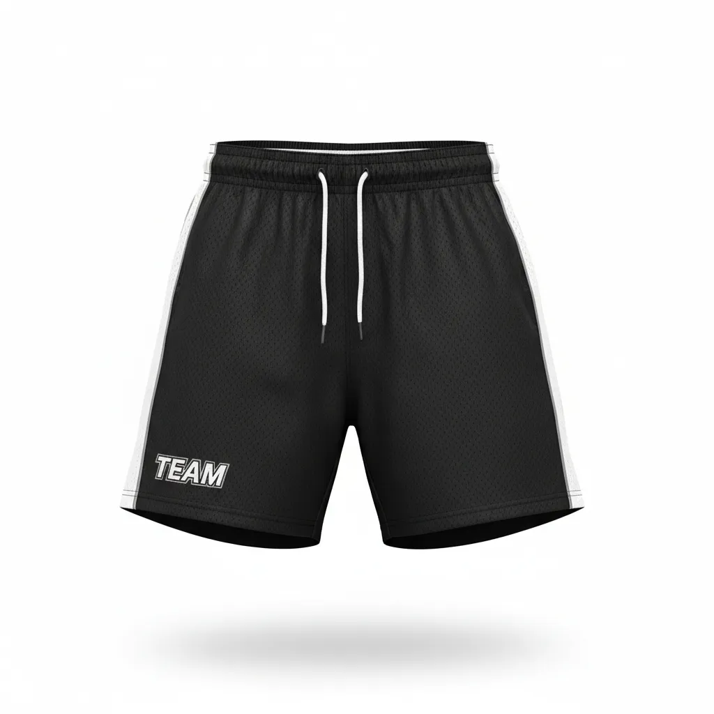 Custom Rugby Training Shorts - White, Silver - All Blacks - Front View - Kinexa Sportswear