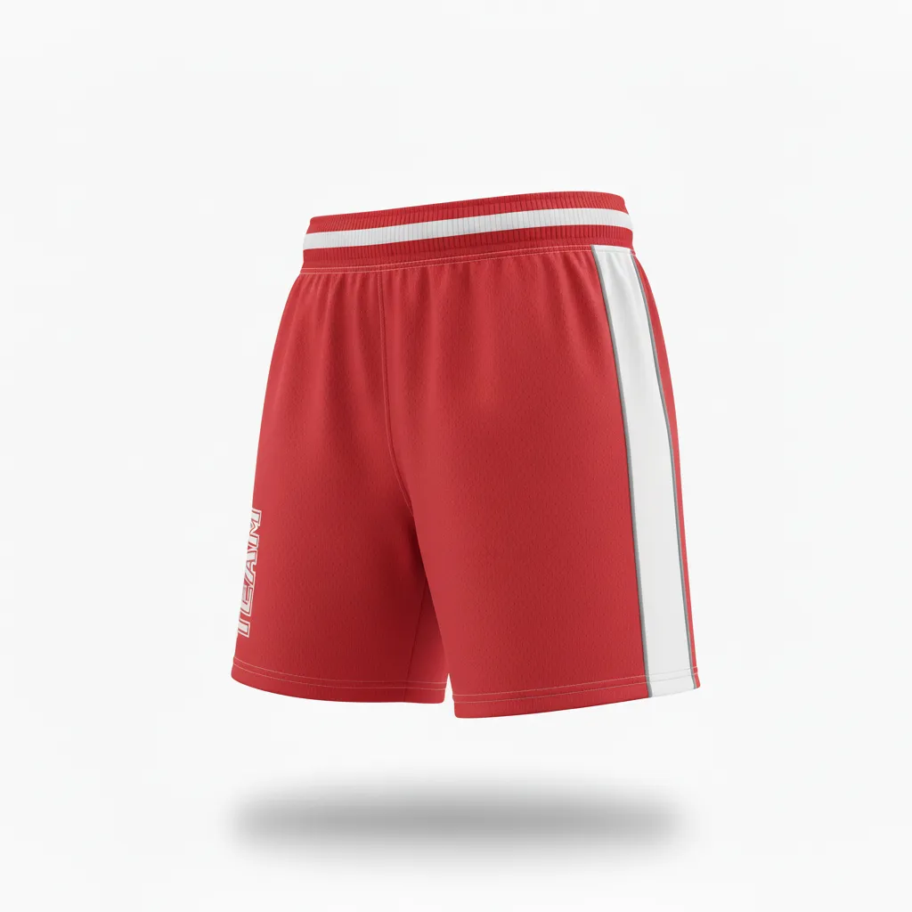 Custom Rugby Training Shorts - White, Silver - Cardinal - Front View - Kinexa Sportswear