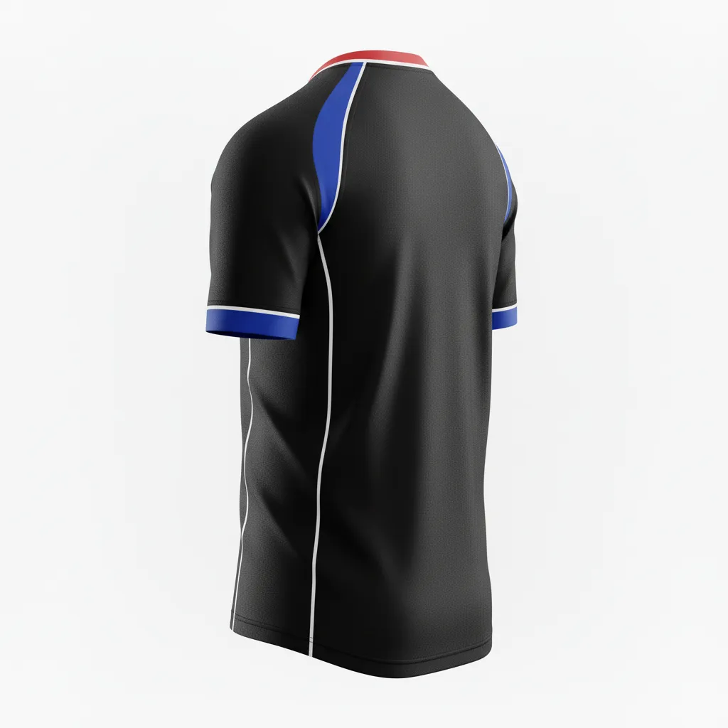 Custom Rugby V Neck Rugby Jersey - Blue, White - All Blacks Royal - Back View - Kinexa Sportswear