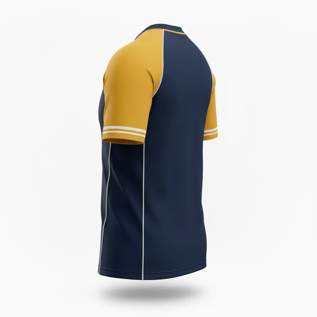 Custom Rugby V Neck Rugby Jersey - Gold, White - All Blacks Vegas - Back View - Kinexa Sportswear