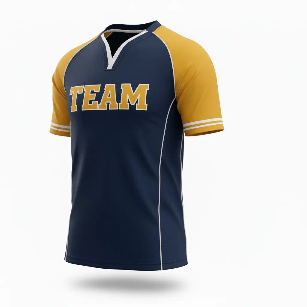 Custom Rugby V Neck Rugby Jersey - Gold, White - All Blacks Vegas - Front View - Kinexa Sportswear