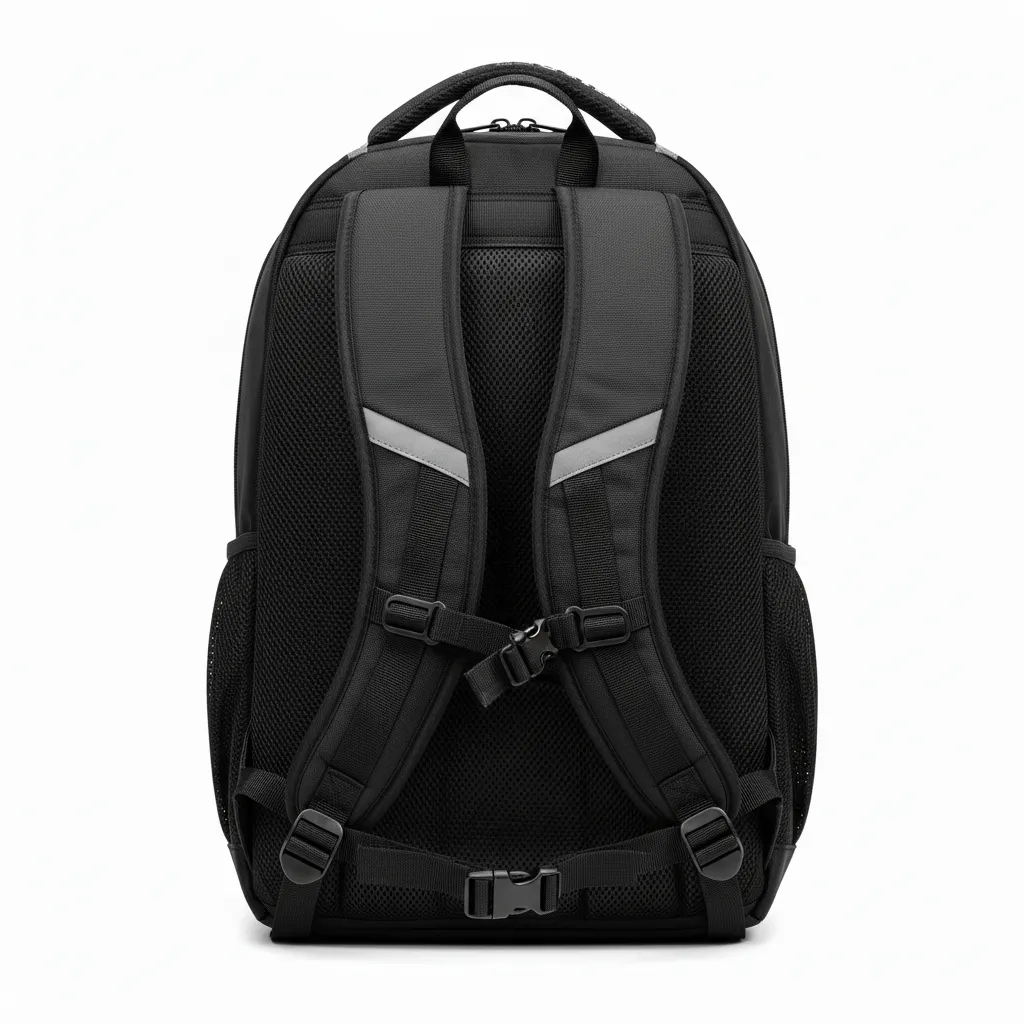 Custom Soccer Backpack - Black, Grey - Back View - Kinexa Sportswear