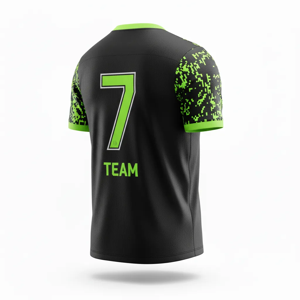 Custom Soccer V-Neck Jerseys - Back View - KINEXA