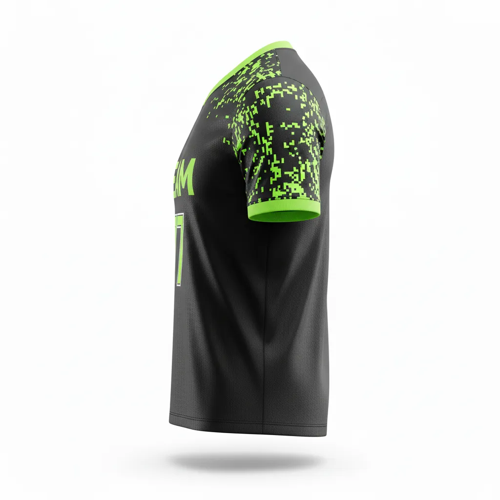 Custom Soccer V-Neck Jerseys - Side View - KINEXA