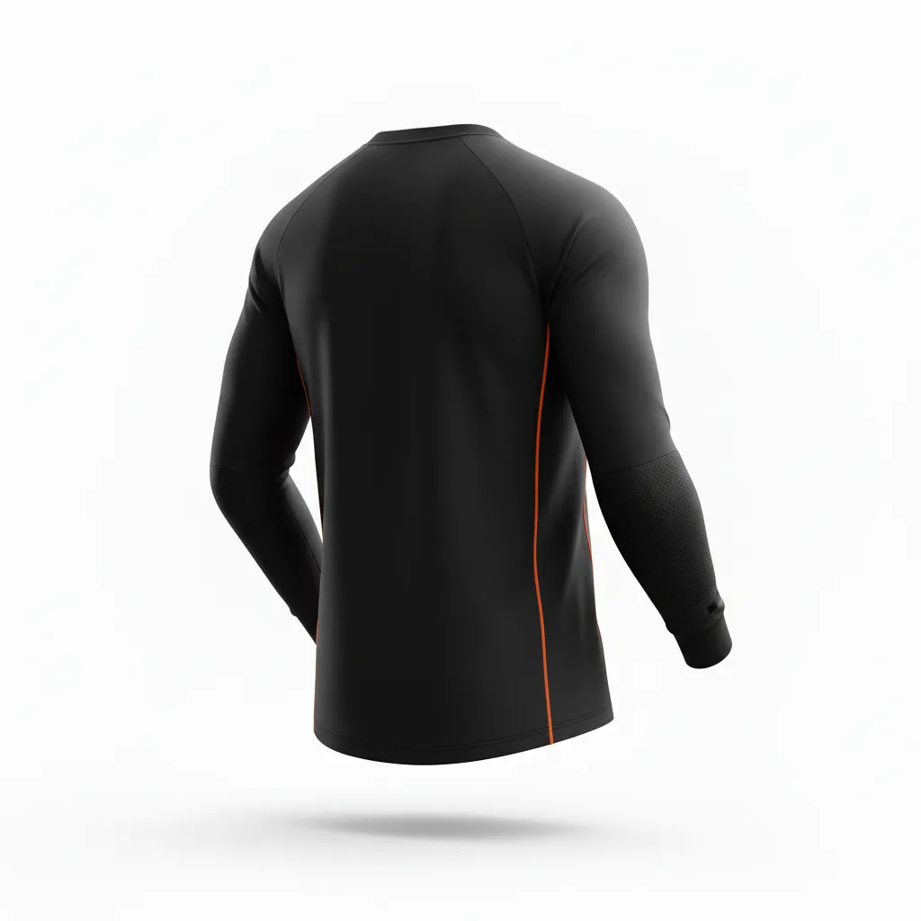 Custom Soccer Goalkeeper Jersey - Black, Orange - Neon Accent - Back View - Kinexa Sportswear
