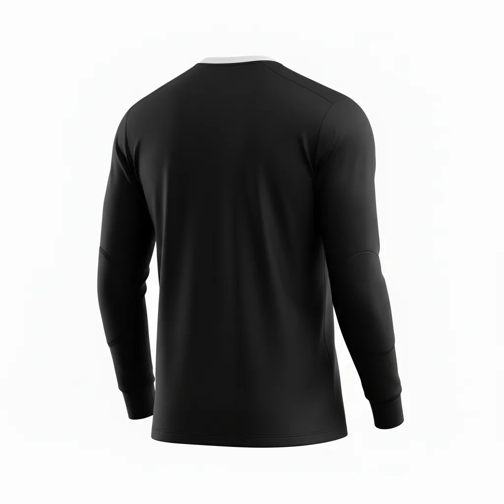 Custom Soccer Goalkeeper Jersey - Black, White - Minimalist - Back View - Kinexa Sportswear