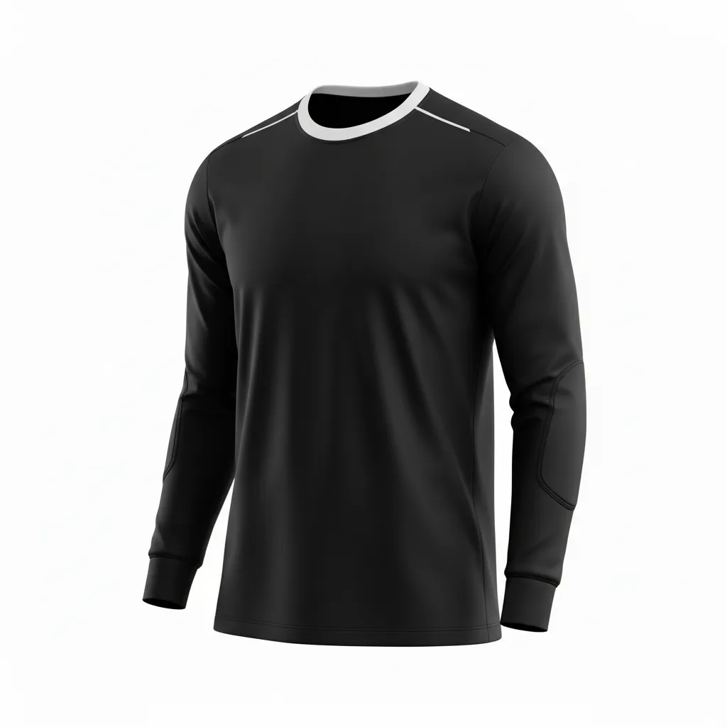 Custom Soccer Goalkeeper Jersey - Black, White - Minimalist - Side View - Kinexa Sportswear