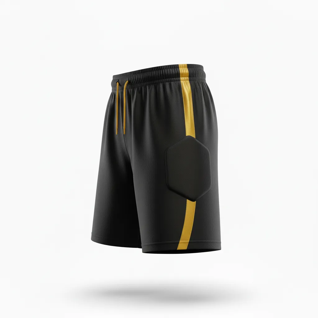 Custom Soccer Goalkeeper Shorts - Side View - KINEXA