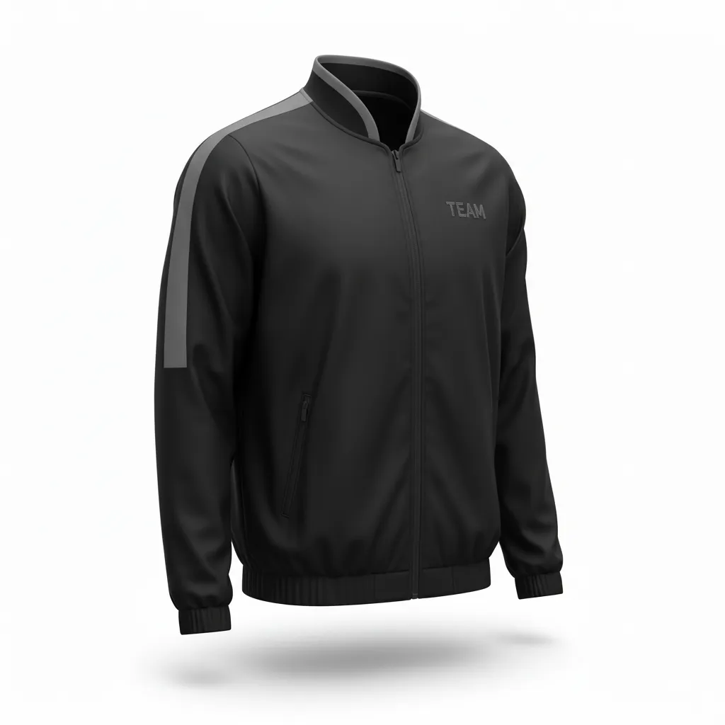 Custom Soccer Lightweight Rain Jacket - Black, Grey - Windbreaker - Side View - Kinexa Sportswear