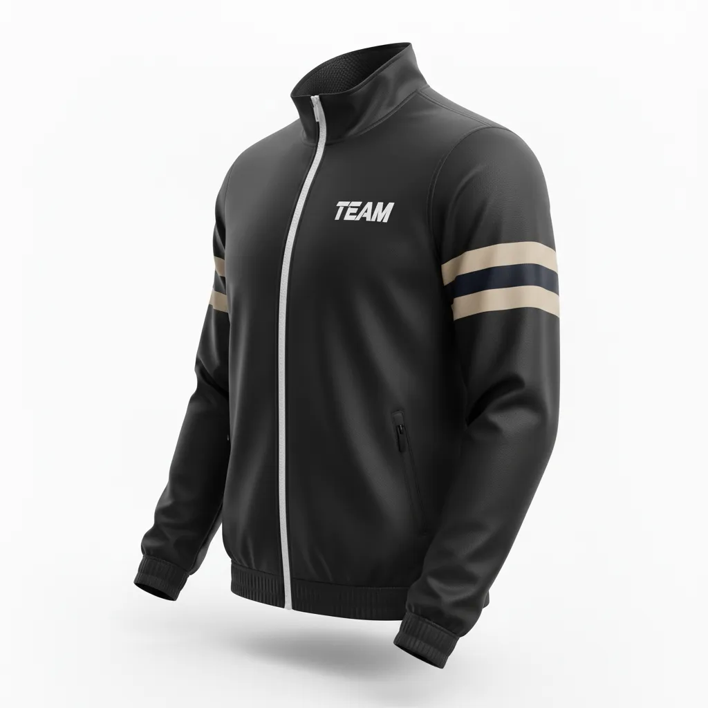 Custom Soccer Lightweight Rain Jacket - Black, White - Windbreaker - Side View - Kinexa Sportswear