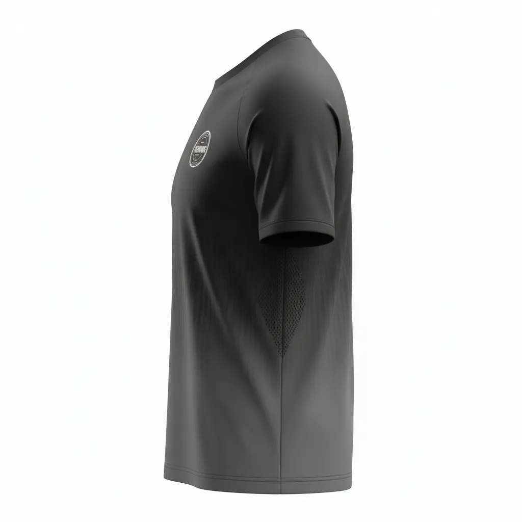 Custom Soccer Long Sleeve Training Jersey - Black, Grey - Gradient - Side View - Kinexa Sportswear