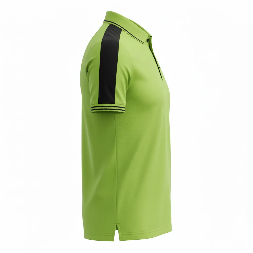 Custom Soccer Polo Style Jerseys - Side View - KINEXA