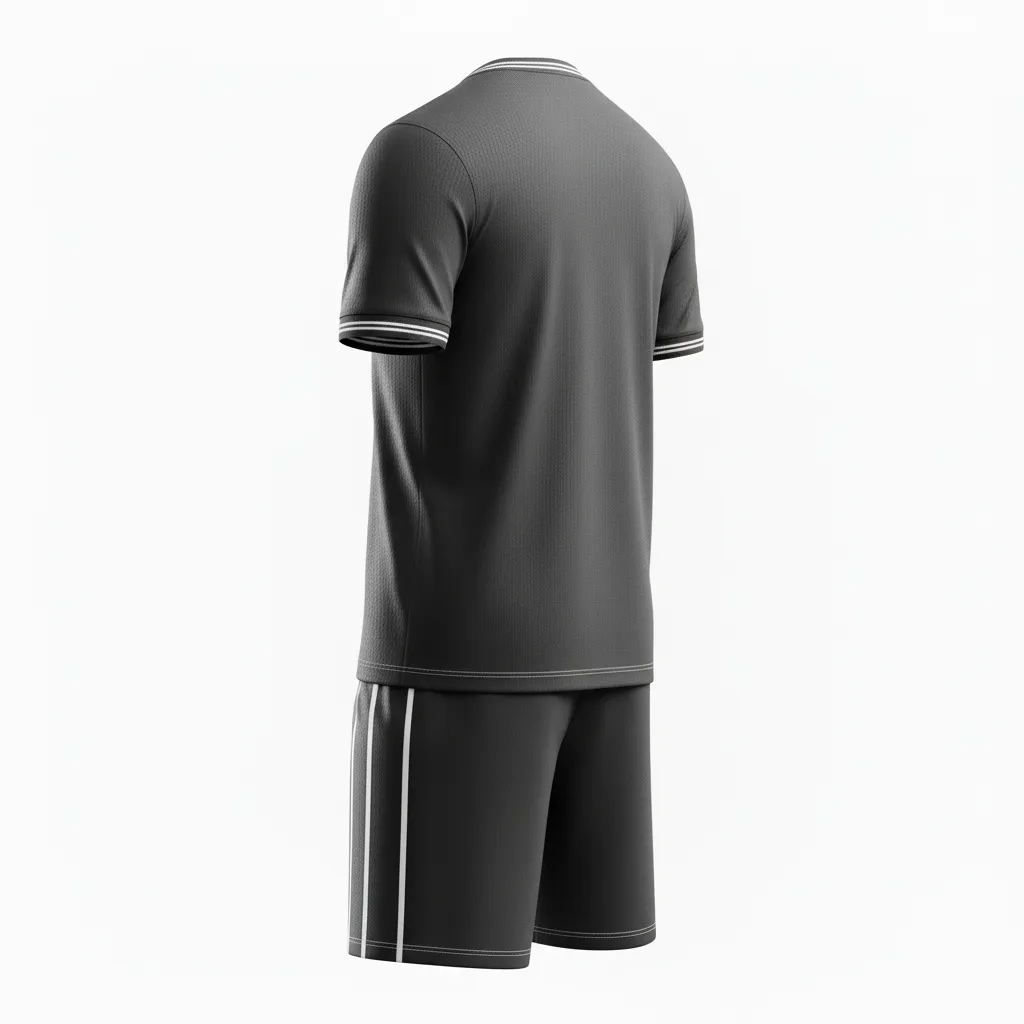 Custom Soccer Reversible Soccer Uniform - Black, White - Minimalist - Back View - Kinexa Sportswear