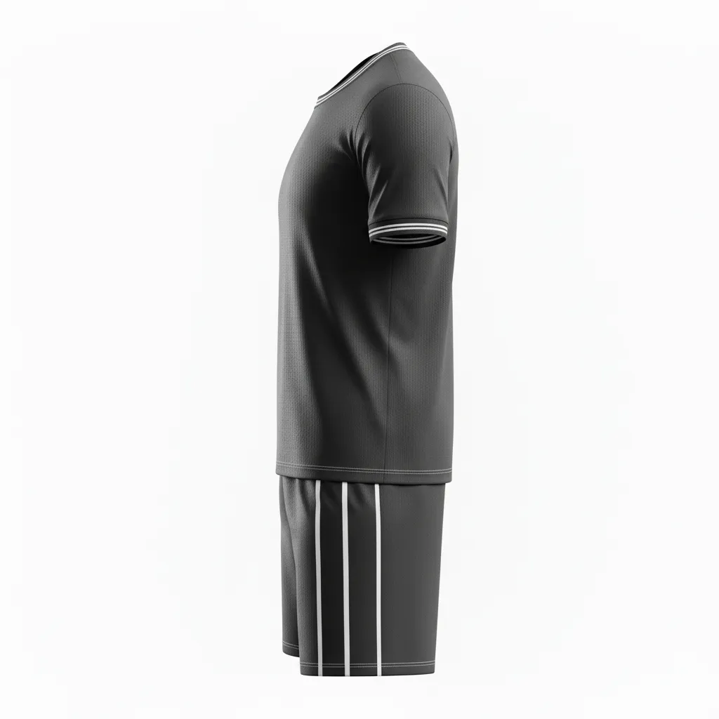 Custom Soccer Reversible Soccer Uniform - Black, White - Minimalist - Side View - Kinexa Sportswear