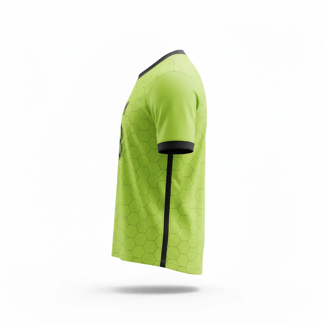 Custom Soccer Round Neck Jerseys - Side View - KINEXA