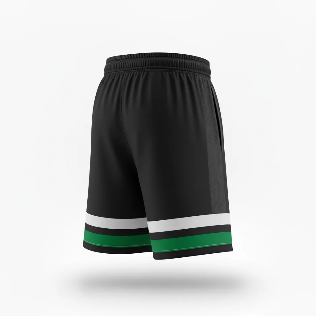 Custom Soccer Training Shorts - Black, Grey - Gradient - Back View - Kinexa Sportswear