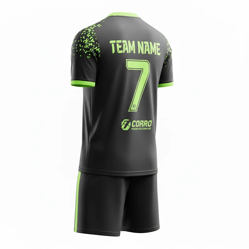 Custom Soccer V-Neck Uniforms - Back View - KINEXA
