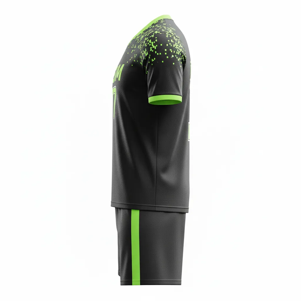 Custom Soccer V-Neck Uniforms - Side View - KINEXA