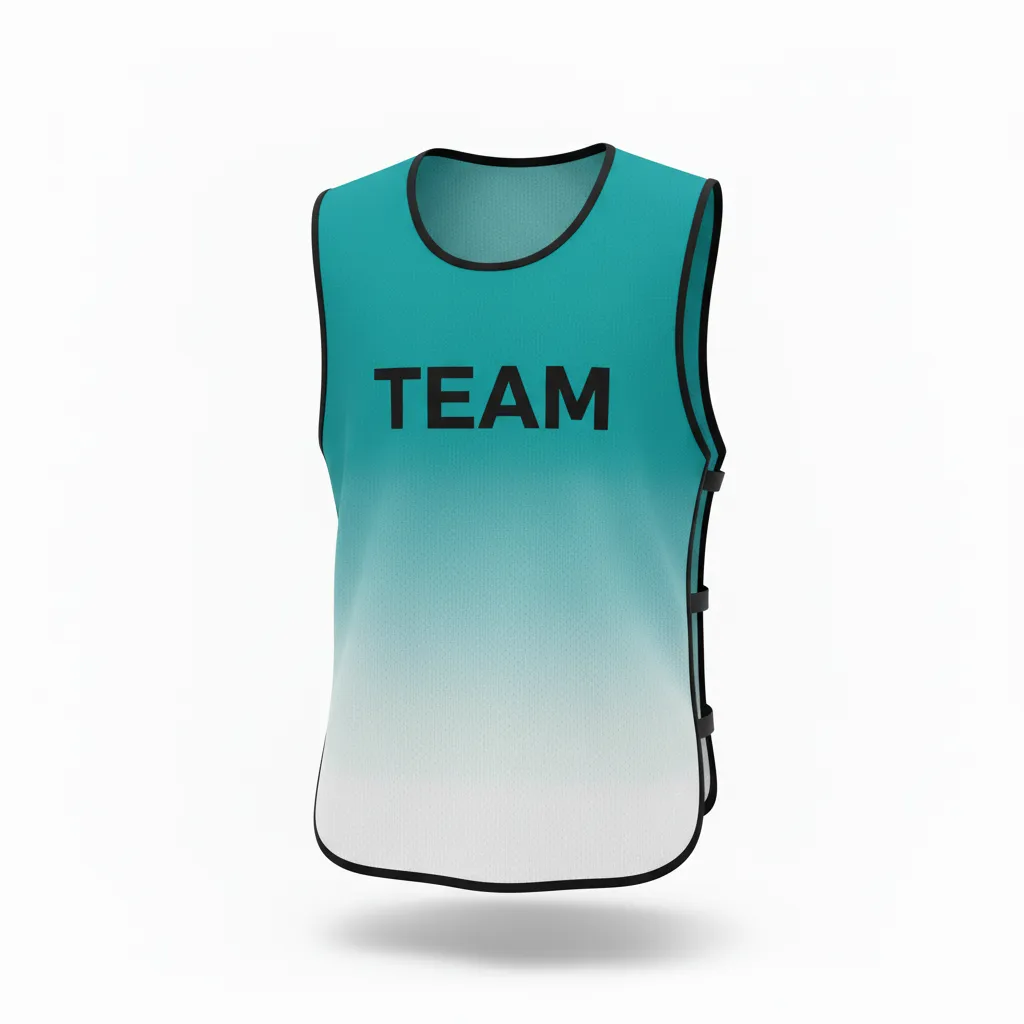 Custom Soccer Warmup Bib - Black, White - Split - Front View - Kinexa Sportswear