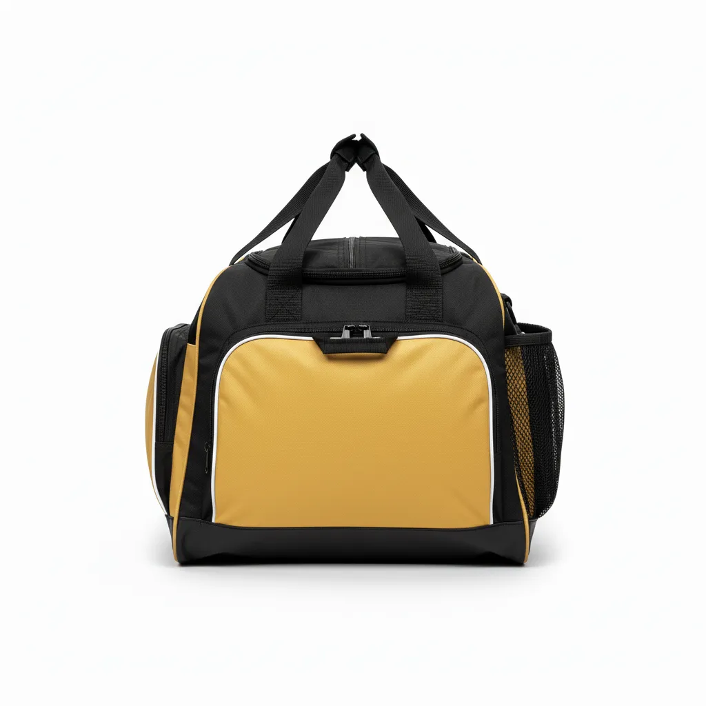 Custom Softball Backpack - Custom Design - Equipmentbag Blackgoldwhite - Back View - Kinexa Sportswear