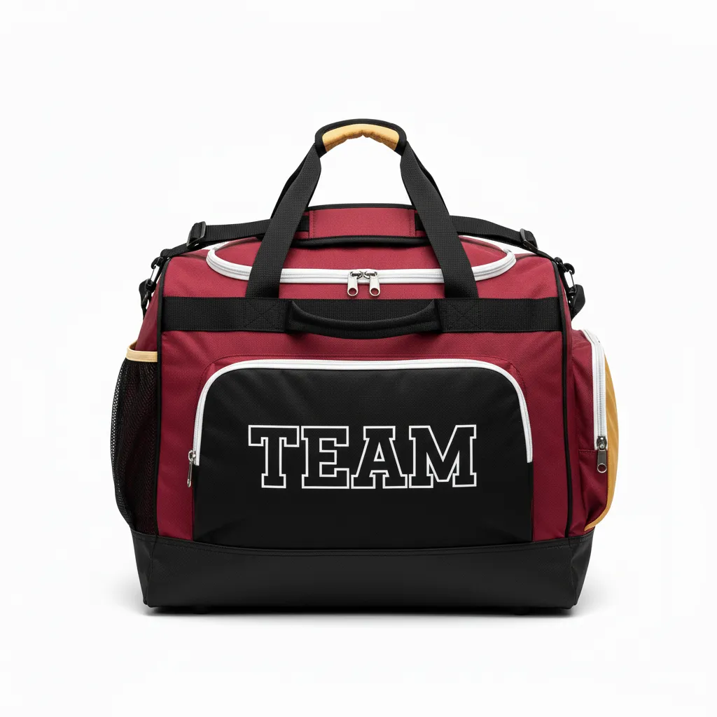 Custom Softball Backpack - Custom Design - Equipmentbag Cardinalblackwhite - Front View - Kinexa Sportswear