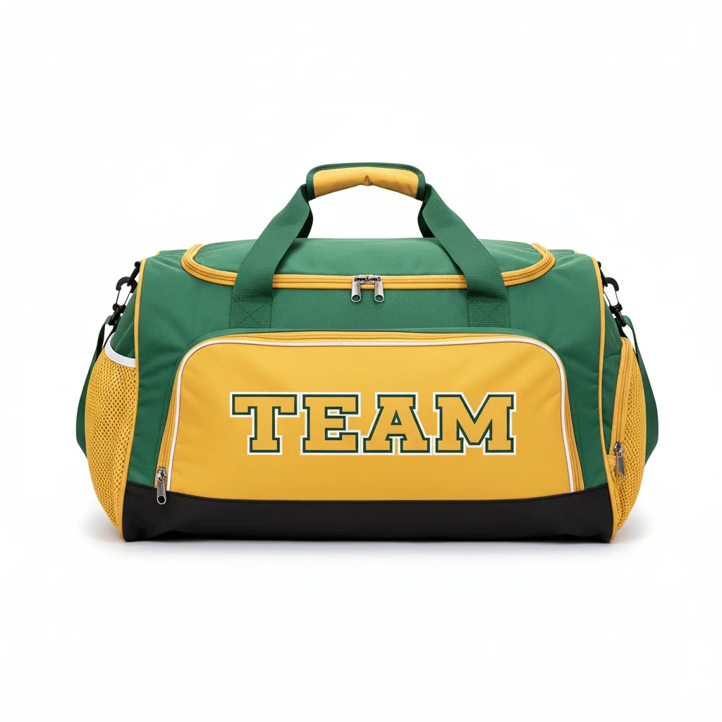 Custom Softball Backpack - Custom Design - Equipmentbag Forestgoldwhite - Front View - Kinexa Sportswear