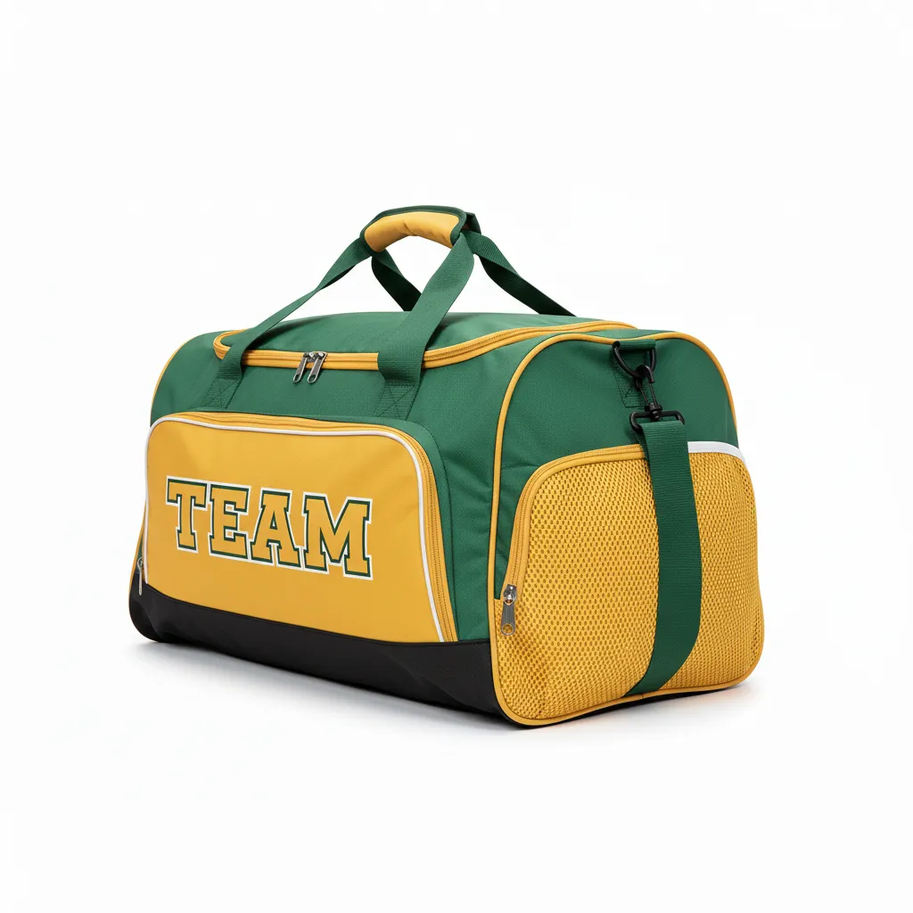 Custom Softball Backpack - Custom Design - Equipmentbag Forestgoldwhite - Side View - Kinexa Sportswear