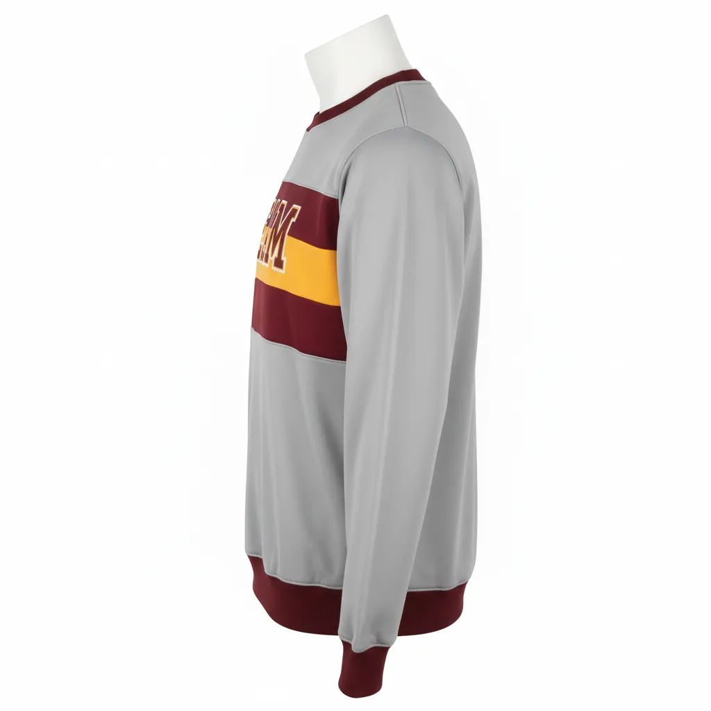 Custom Softball Crewneck Sweatshirts - Custom Design - Owls Basketball - Side View - Kinexa Sportswear