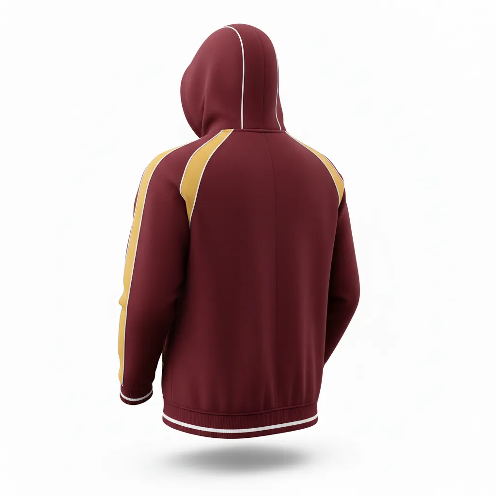 Custom Softball Full-Zip Hoodies - Back View - KINEXA